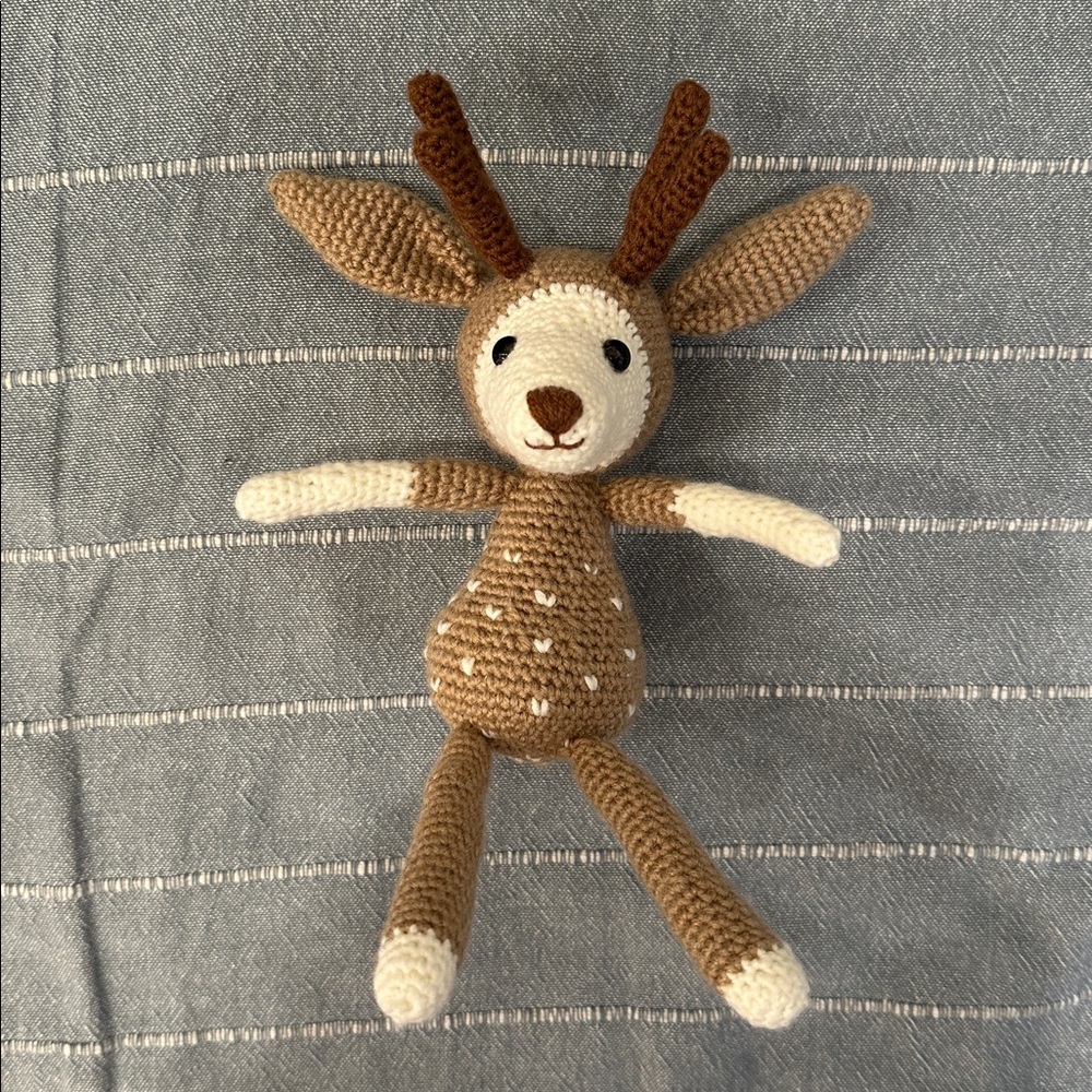 Handmade Crochet Reindeer Plush Toy Amigurumi